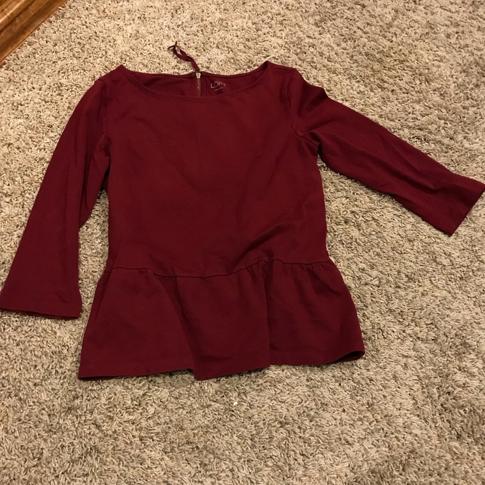 LOFT Peplum Top | Size M